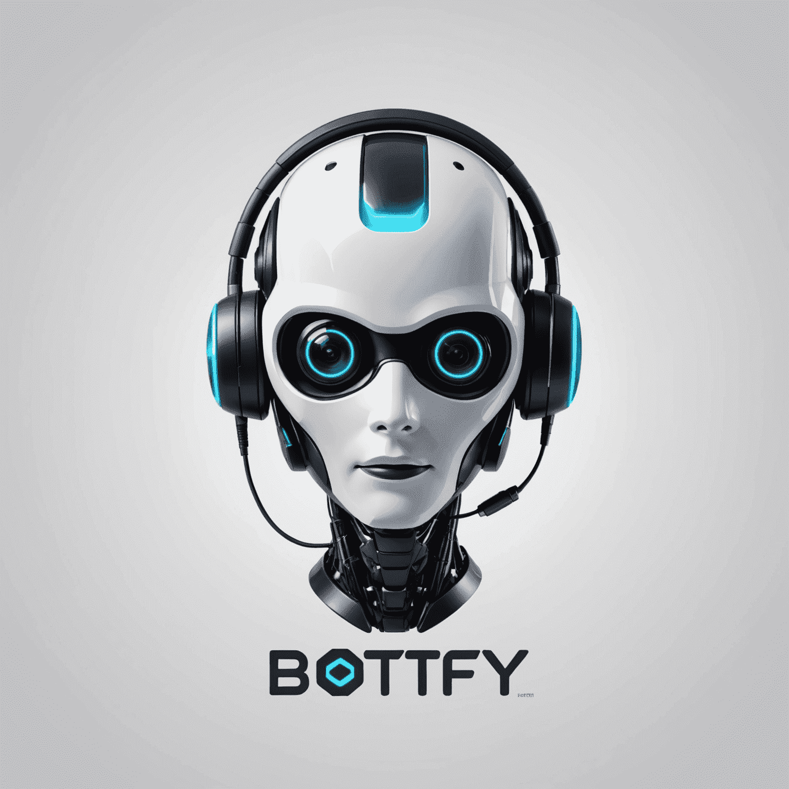 Botify logo - A futuristic, sleek design incorporating AI and chatbot elements