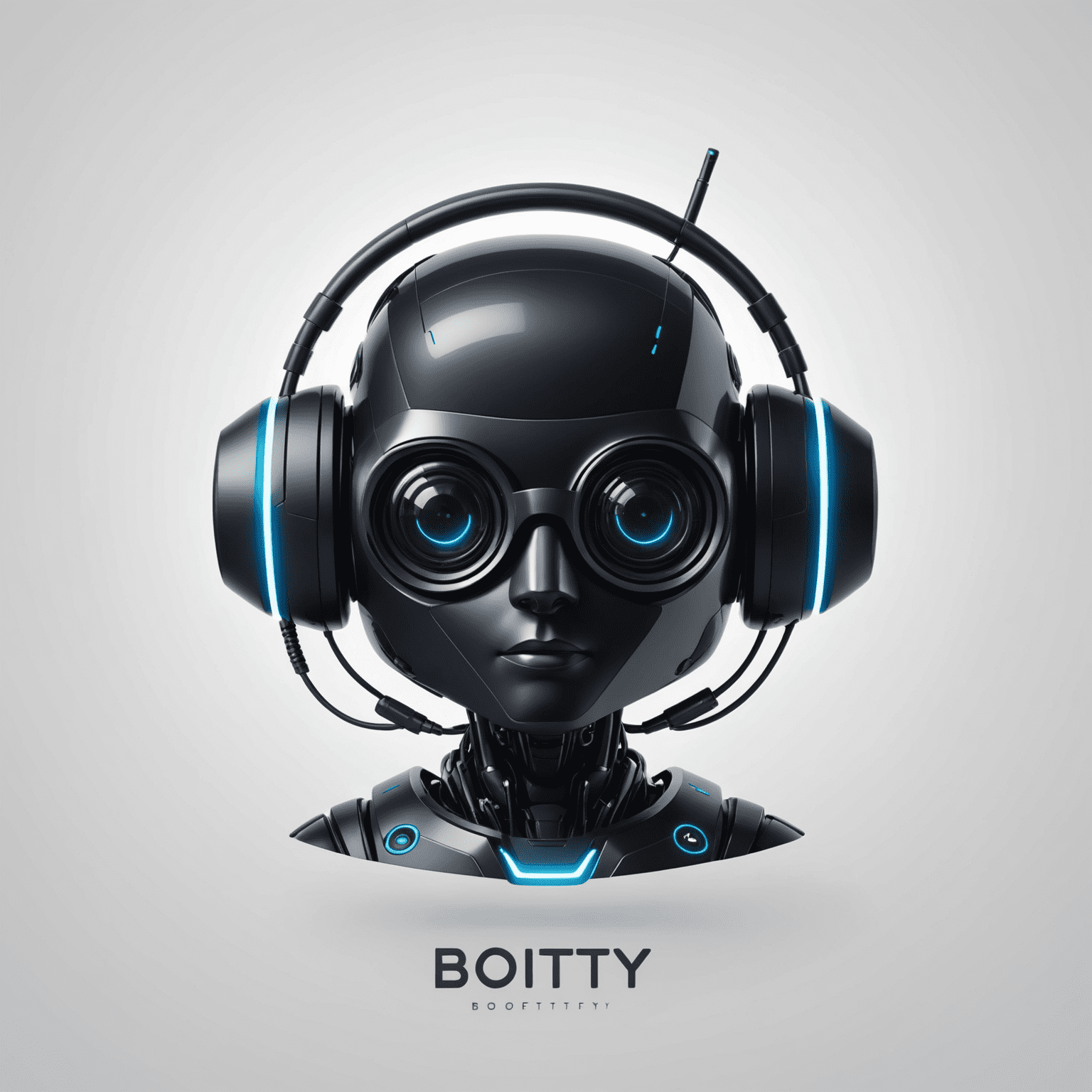 Botify logo - A futuristic, sleek design incorporating AI and chatbot elements