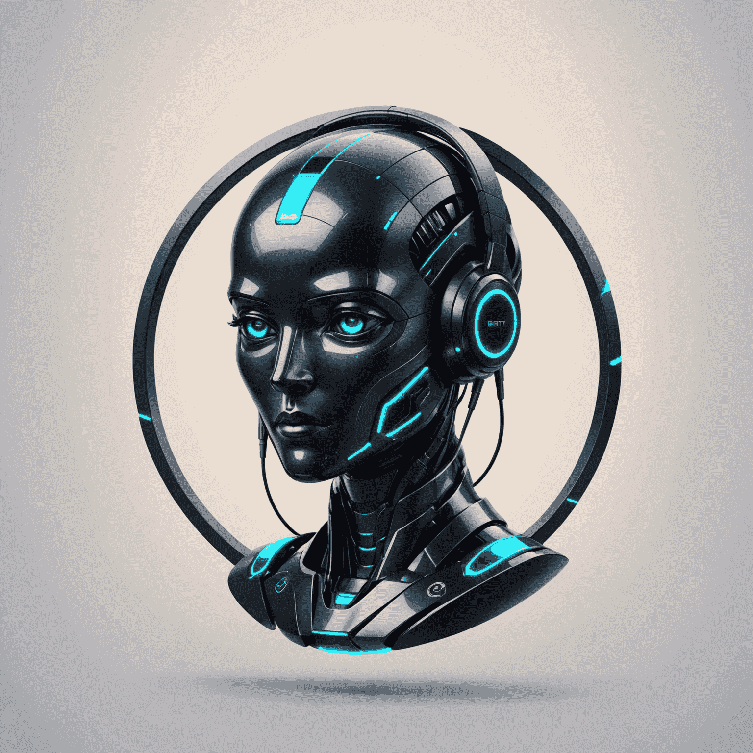 Botify logo - A futuristic, sleek design incorporating AI and chatbot elements