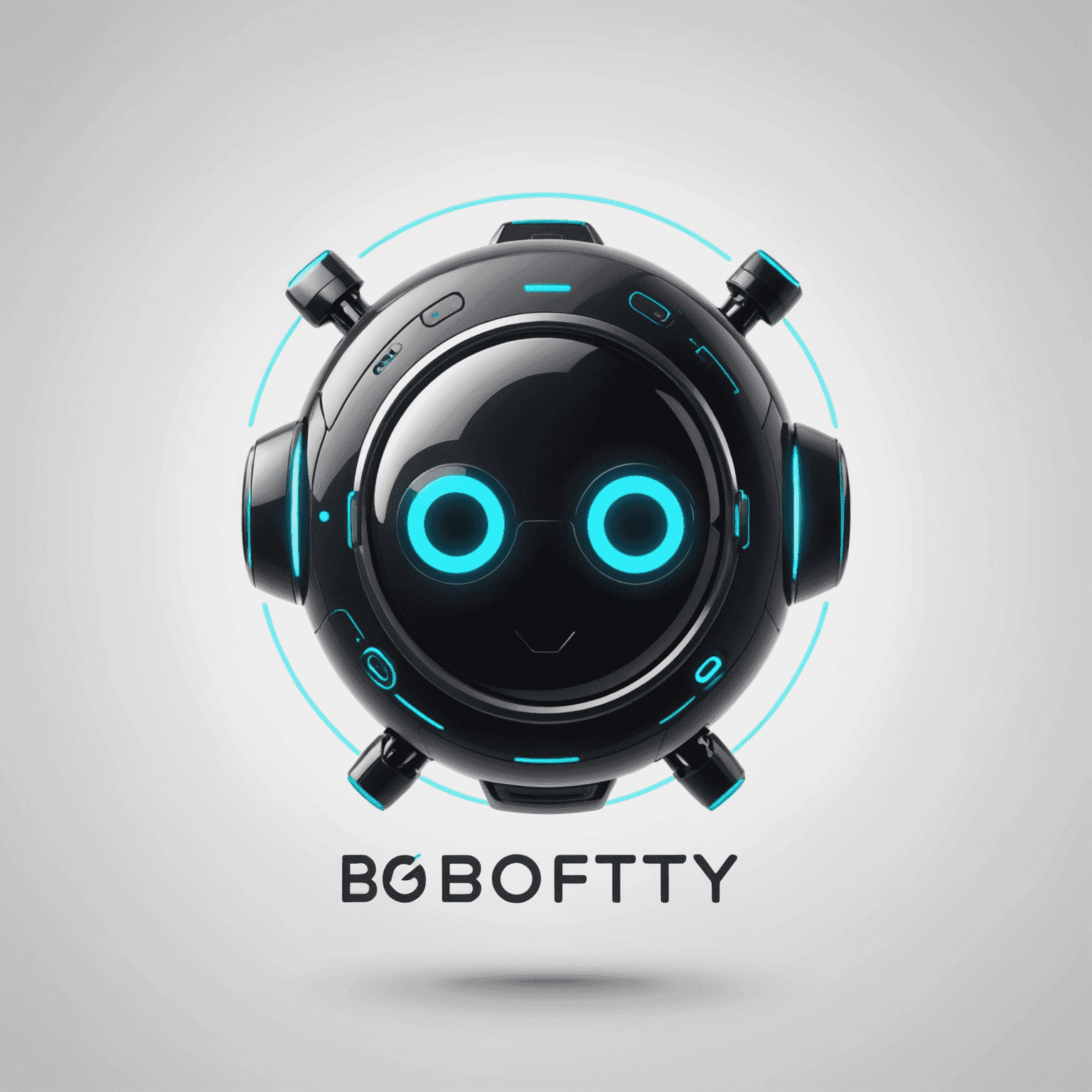 Botify logo - A futuristic, sleek design incorporating AI and chatbot elements