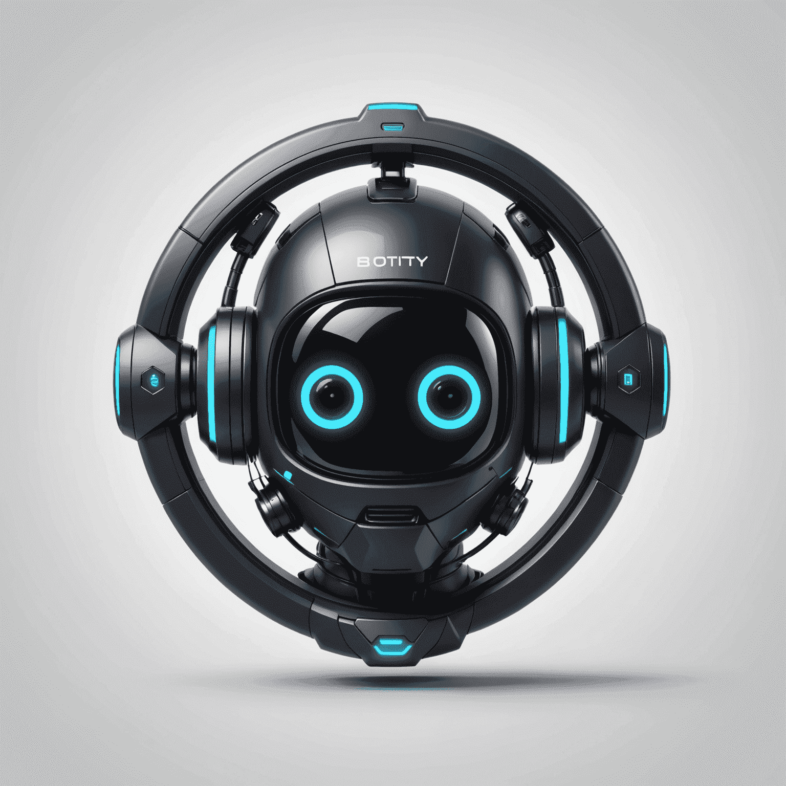 Botify logo - A futuristic, sleek design incorporating AI and chatbot elements